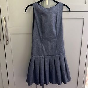 Alice and Olivia Women's Blue Harper Dropwaist Pleated Dress. Size 0